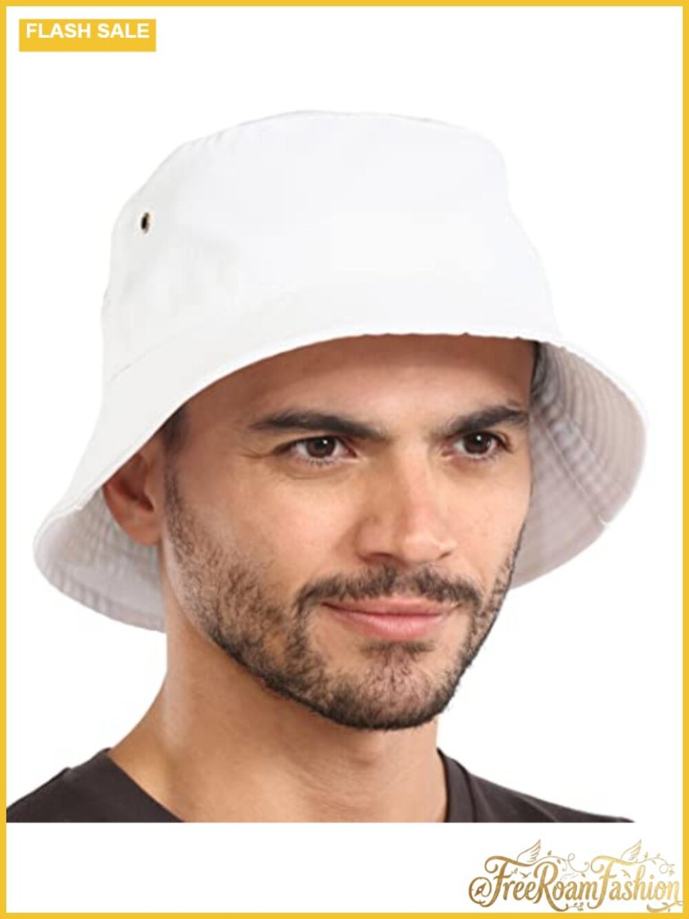 Woven Twill Bucket Hat UPF50+ Fisherman Beach Sun Protection